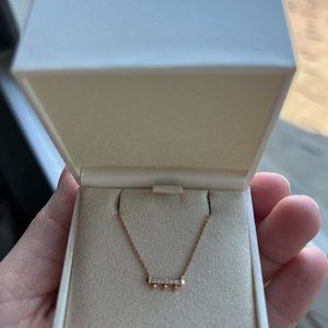 Kendra Scott 14k Rose Gold and Diamond Katy Necklace